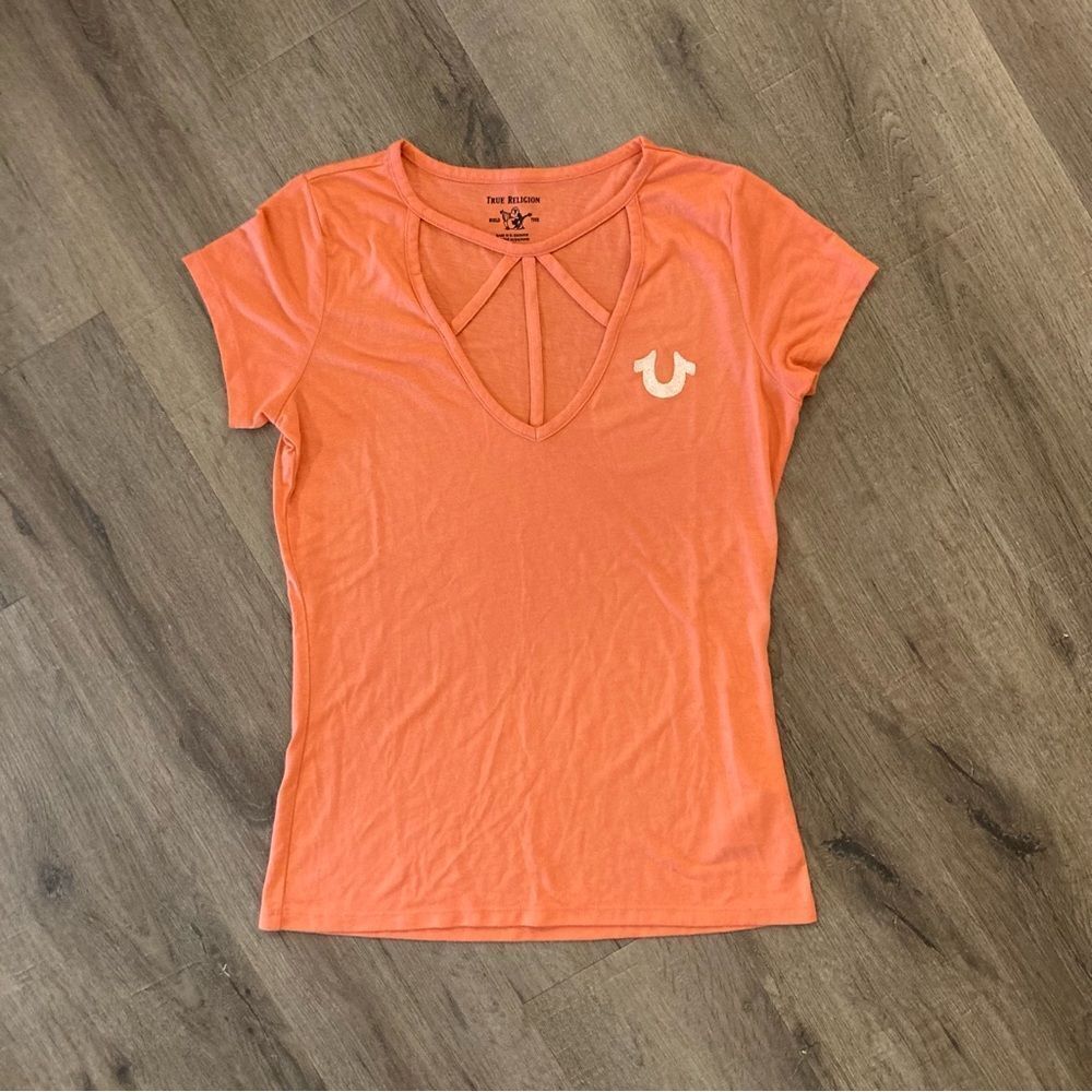 True Religion Orange Tee S EUC
